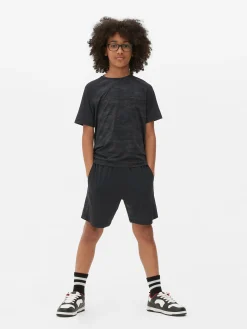 Camo Active T-Shirt And Shorts Set|Primark New