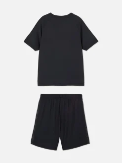 Camo Active T-Shirt And Shorts Set|Primark New
