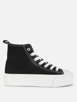 Canvas Flatform High Tops|Primark Clearance