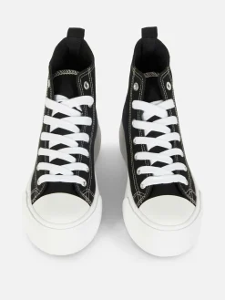 Canvas Flatform High Tops|Primark Clearance