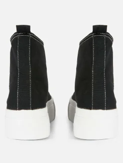 Canvas Flatform High Tops|Primark Clearance