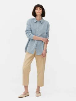 Chambray Long Sleeve Shirt|Primark Discount