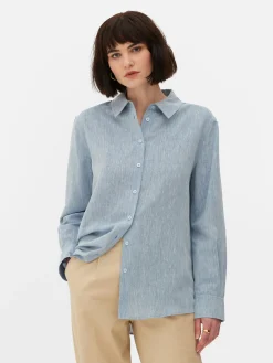 Chambray Long Sleeve Shirt|Primark Discount