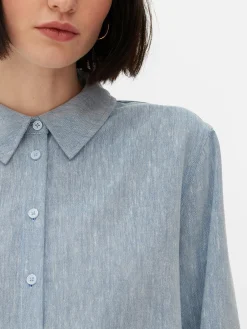 Chambray Long Sleeve Shirt|Primark Discount