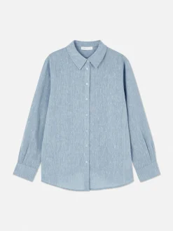 Chambray Long Sleeve Shirt|Primark Discount