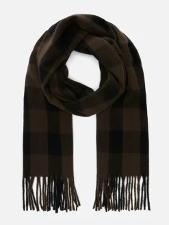 Check Fringe Trim Scarf|Primark Best