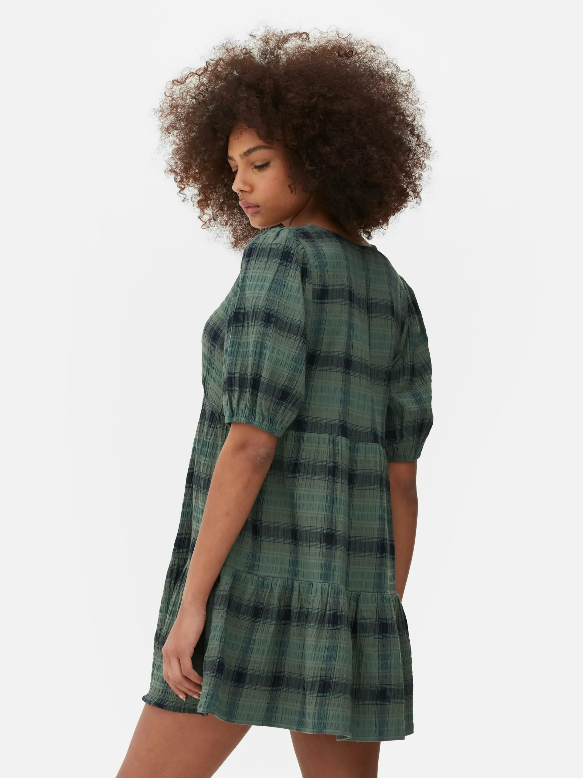 Check Mini Tea Dress|Primark Clearance