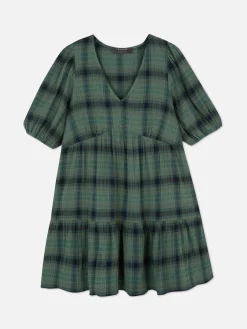 Check Mini Tea Dress|Primark Clearance