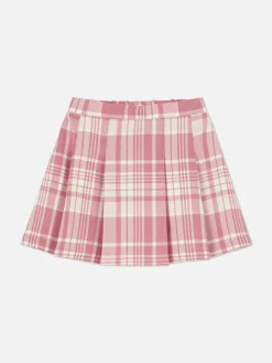 Check Pleated Skirt|Primark New