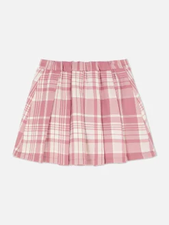 Check Pleated Skirt|Primark New