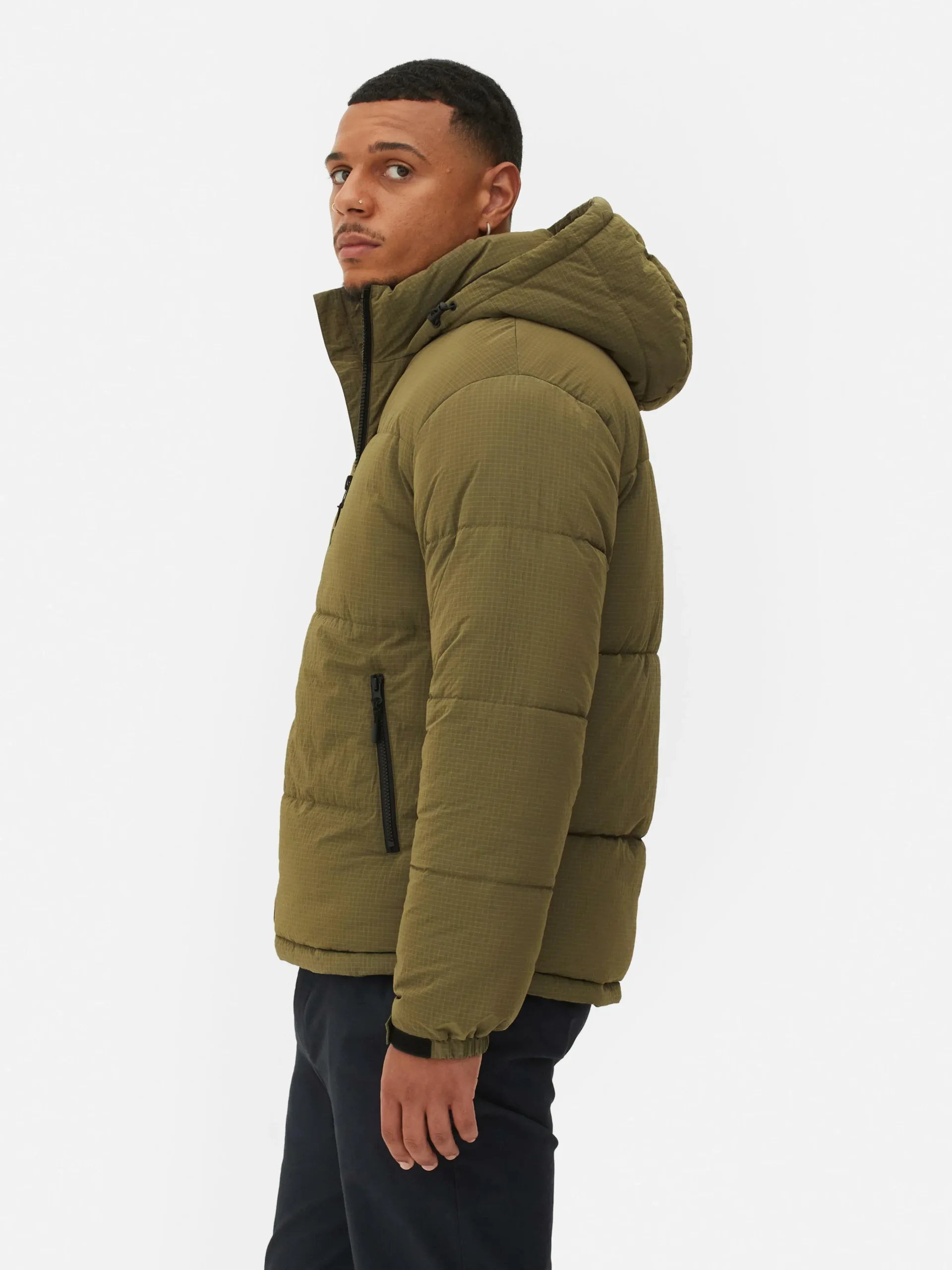 Check Puffer Jacket|Primark New