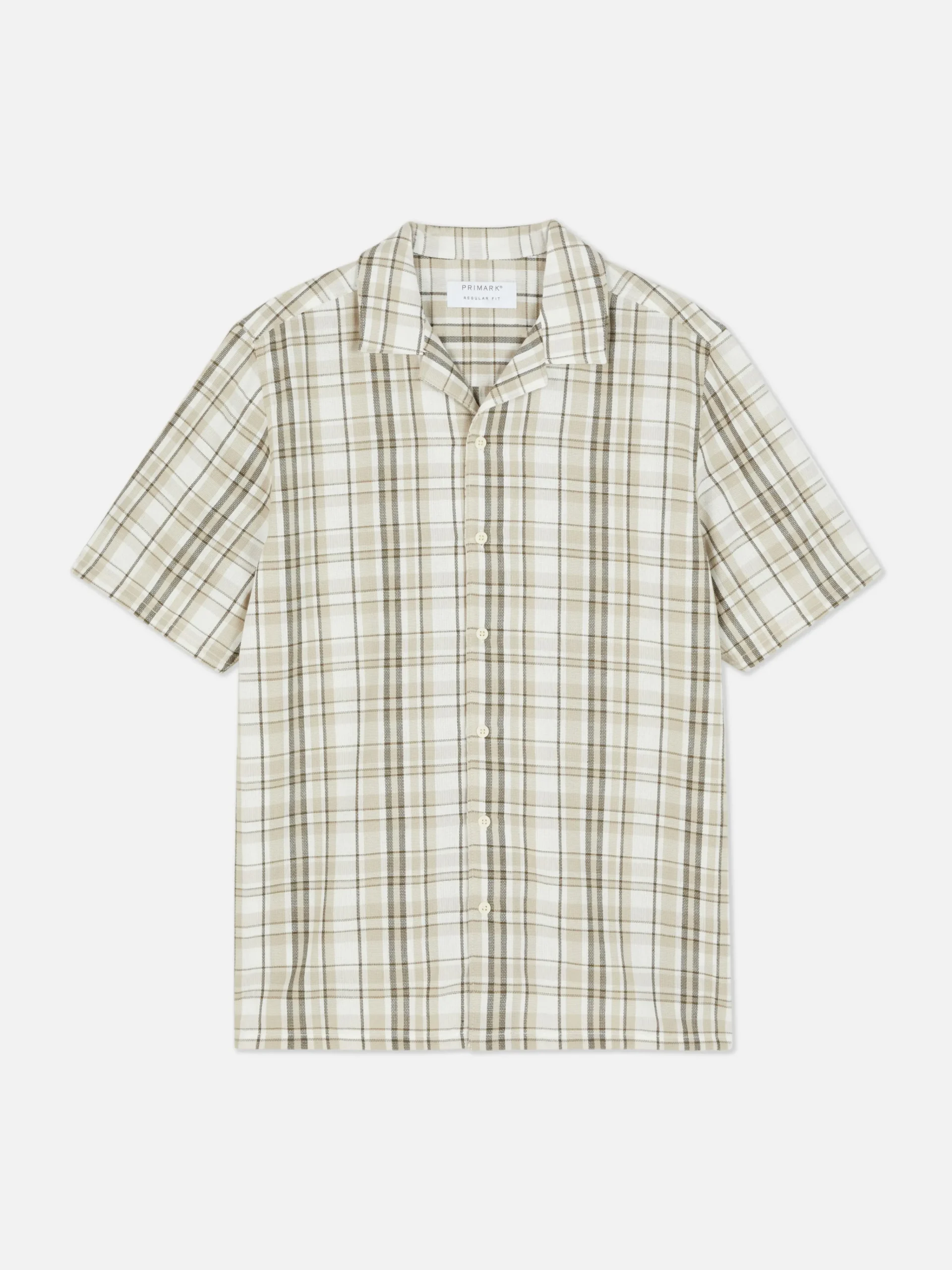 Check Textured Short Sleeve Shirt|Primark Best