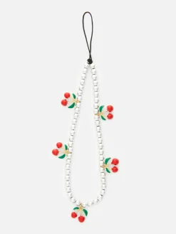 Cherry Beaded Phone Charm|Primark Online