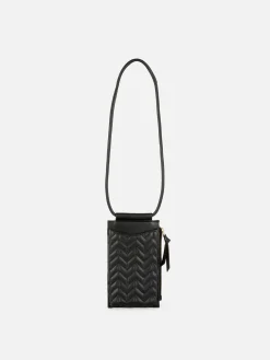 Chevron Quilted Zip Phone Bag|Primark Sale