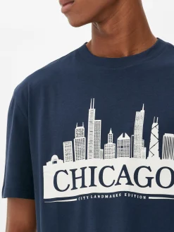 Chicago Skyline T-Shirt|Primark Sale