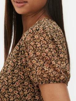 Chiffon Puff Sleeve Mini Dress|Primark Discount
