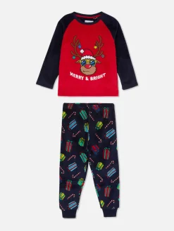 Christmas Reindeer Fleece Pajamas|Primark Sale