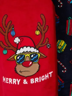 Christmas Reindeer Fleece Pajamas|Primark Sale