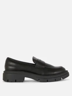 Chunky Sole Faux Leather Loafers|Primark New