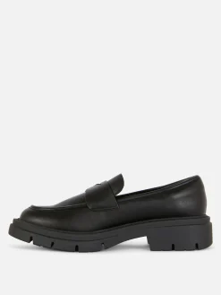 Chunky Sole Faux Leather Loafers|Primark New