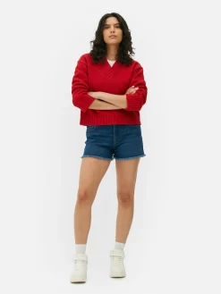 Chunky V-Neck Sweater|Primark Discount