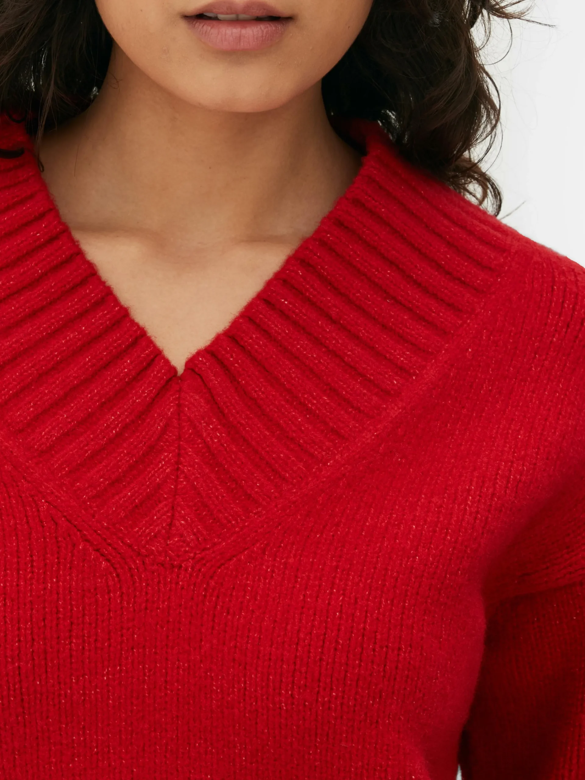 Chunky V-Neck Sweater|Primark Discount