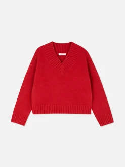 Chunky V-Neck Sweater|Primark Discount