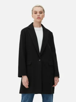 Classic Single-Breasted Coat|Primark Outlet