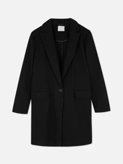 Classic Single-Breasted Coat|Primark Outlet