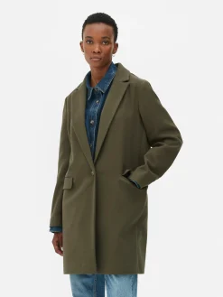 Classic Single-Breasted Coat|Primark Clearance