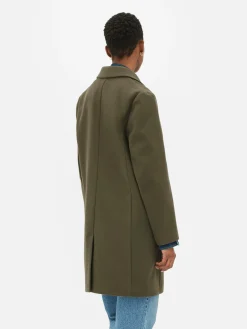 Classic Single-Breasted Coat|Primark Clearance