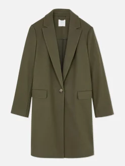 Classic Single-Breasted Coat|Primark Clearance