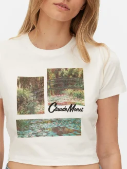 Claude Monet Graphic Cropped T-Shirt|Primark Sale
