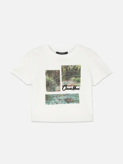 Claude Monet Graphic Cropped T-Shirt|Primark Sale