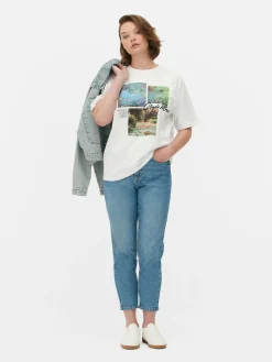 Claude Monet Panel Graphic T-Shirt|Primark Discount