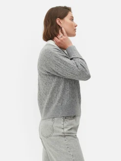 Collared Cable Knit Sweater|Primark New