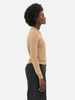 Collared Long Sleeve Knit Top|Primark Discount
