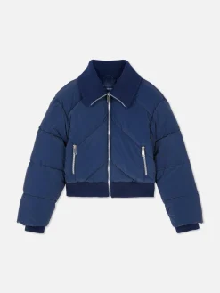 Collared Puffer Jacket|Primark Clearance