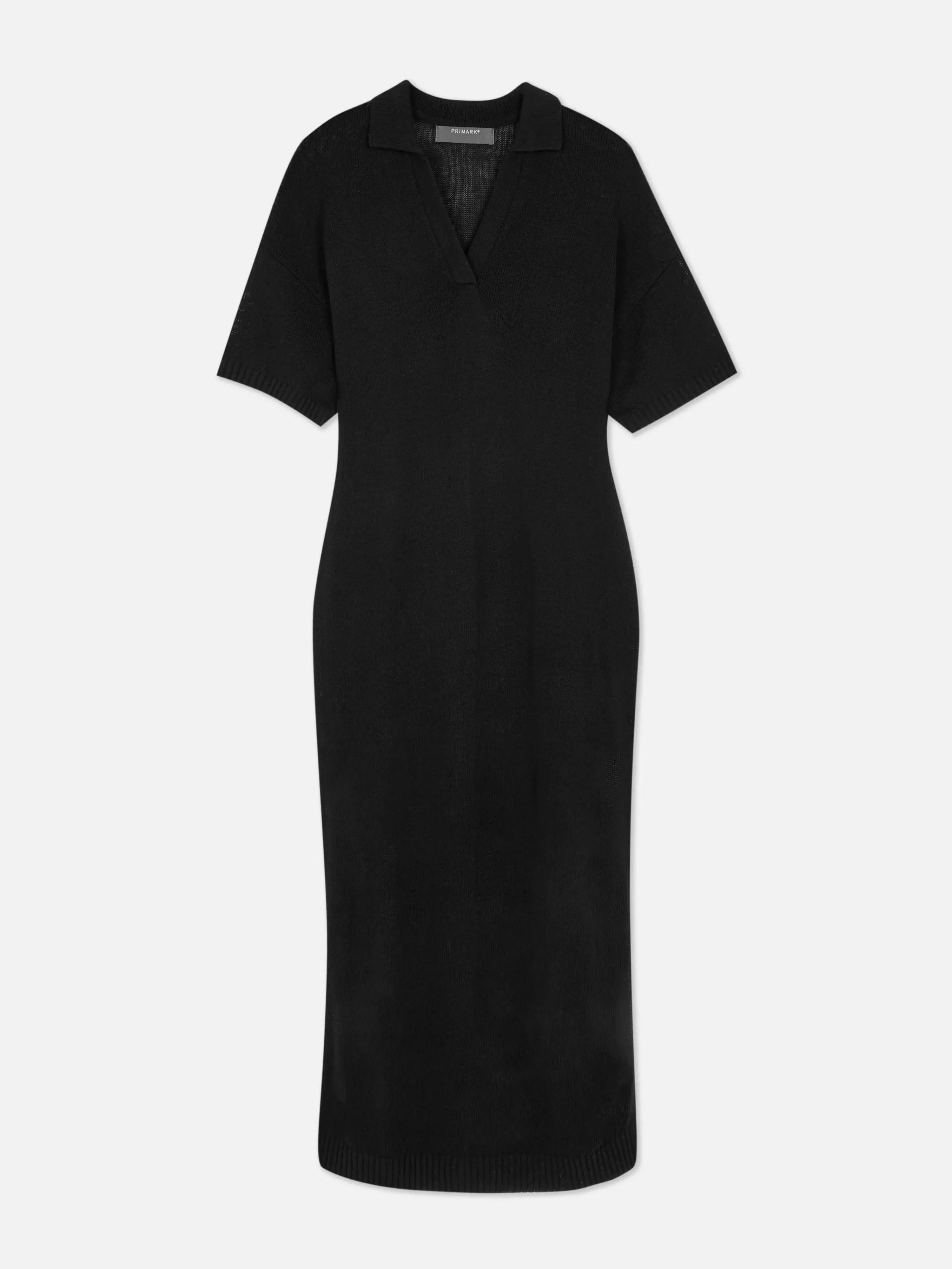 Collared V-Neck Midi Dress|Primark New