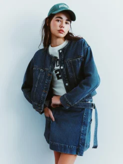 Collarless Denim Jacket|Primark Discount