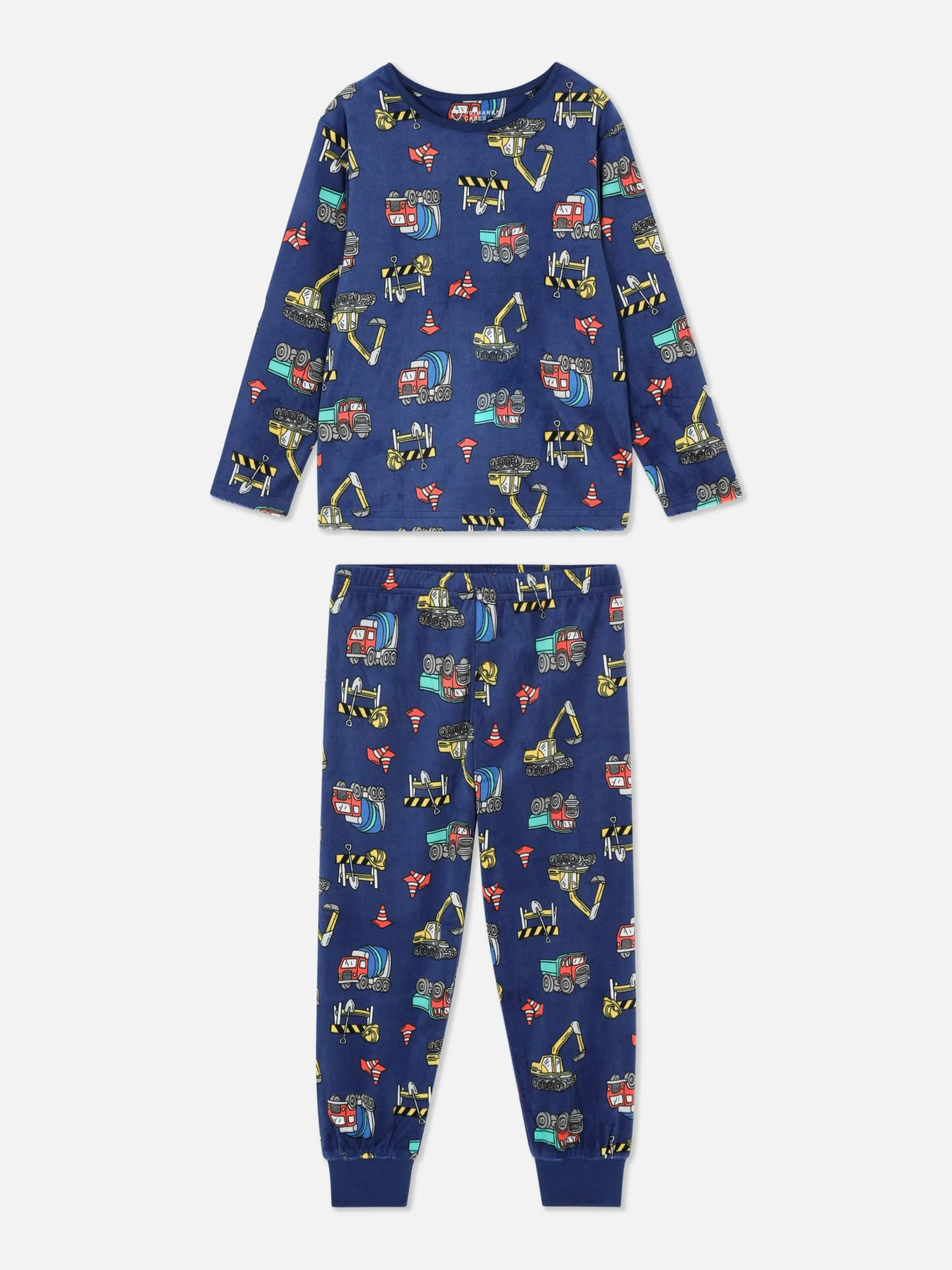 Construction Velour Long Pajamas|Primark Sale