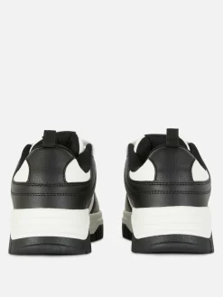 Contrast Panel Lace-Up Sneakers|Primark Sale