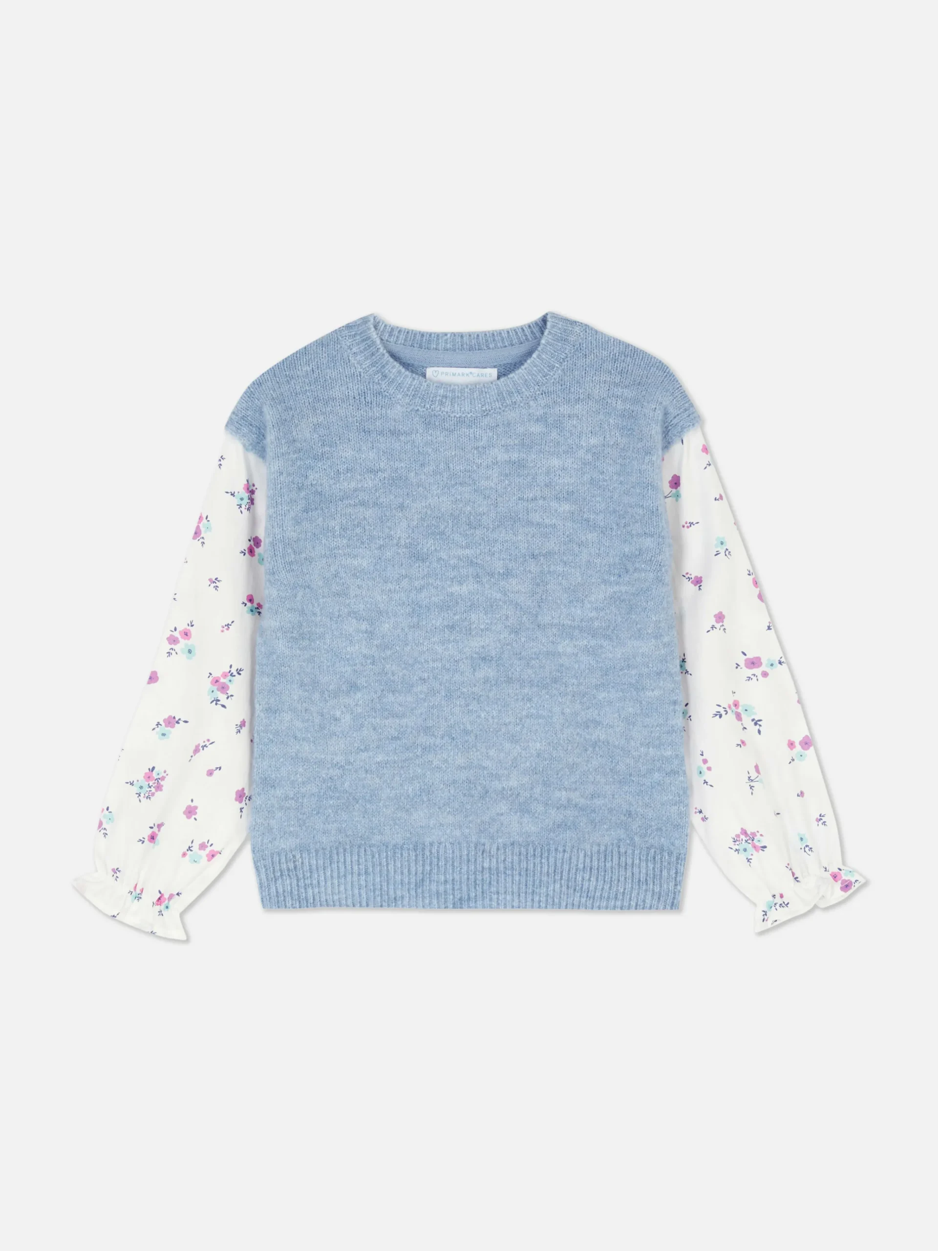 Contrast Sleeve Pullover|Primark Online
