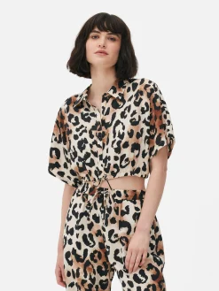 Co-Ord Patterned Tie-Front Crop Shirt|Primark Best