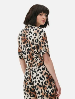 Co-Ord Patterned Tie-Front Crop Shirt|Primark Best