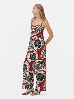 Crepe Texture Tie Jumpsuit|Primark New