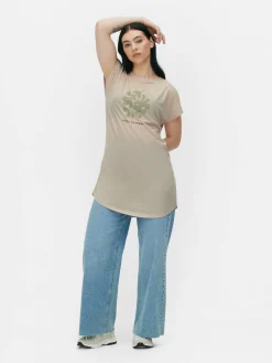 Crew Neck Long T-Shirt|Primark Clearance