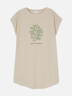 Crew Neck Long T-Shirt|Primark Clearance