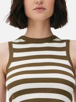 Crew Neck Ribbed Cropped Tank|Primark Online