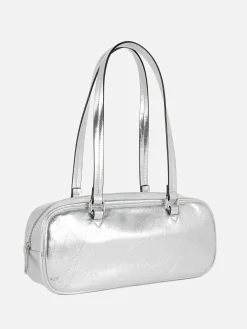 Crinkle Texture Shoulder Bag|Primark Online
